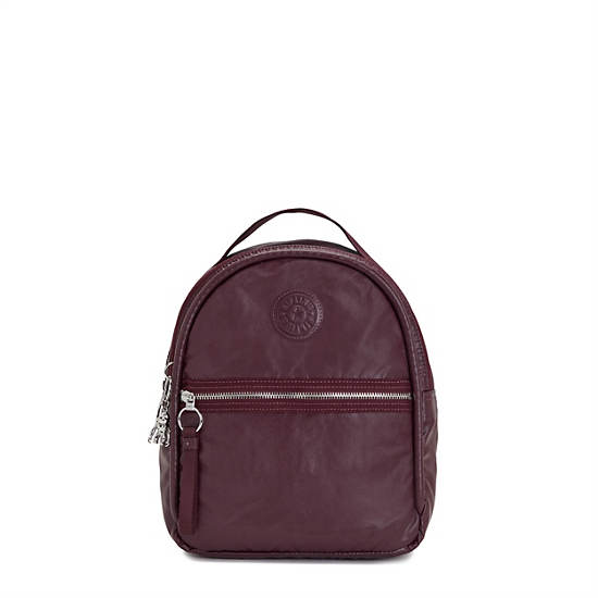 Kipling Kae Classic Metallic Ryggsekk Burgunder | NO 1629UZ